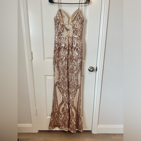 AMARRA Gorgeous Gold Prom Dress - Picture 3 of 3